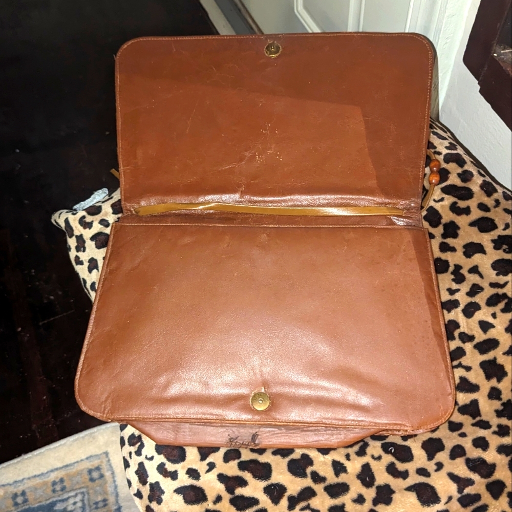Vintage Rusty Brown Crock Embossed Leather really cool.